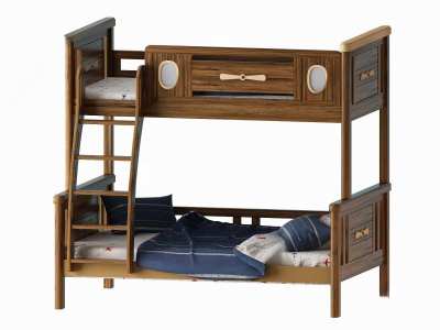 北欧双层床3D模型下载